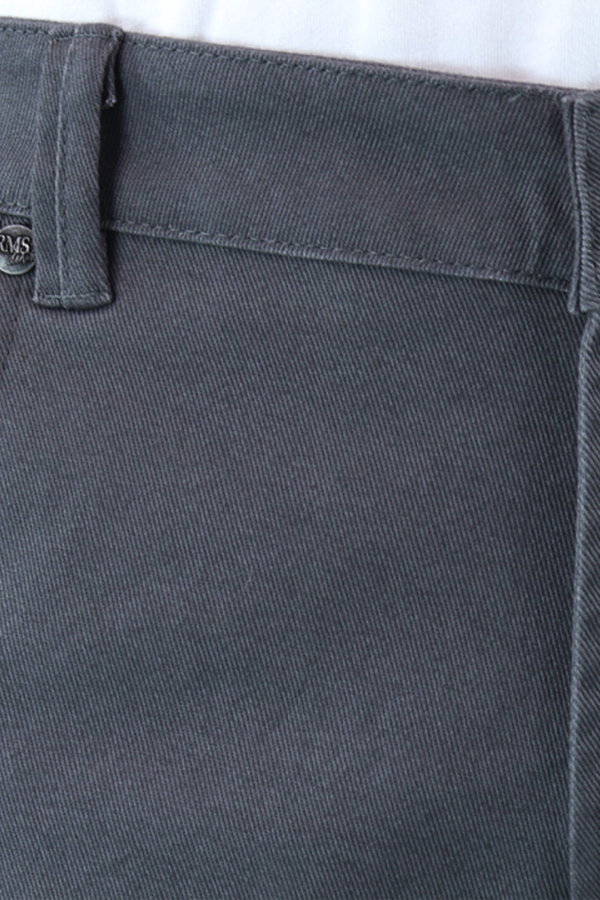 Pantalón Color Gris De Corte Slim Fit Gabardina Algodón Para Hombre